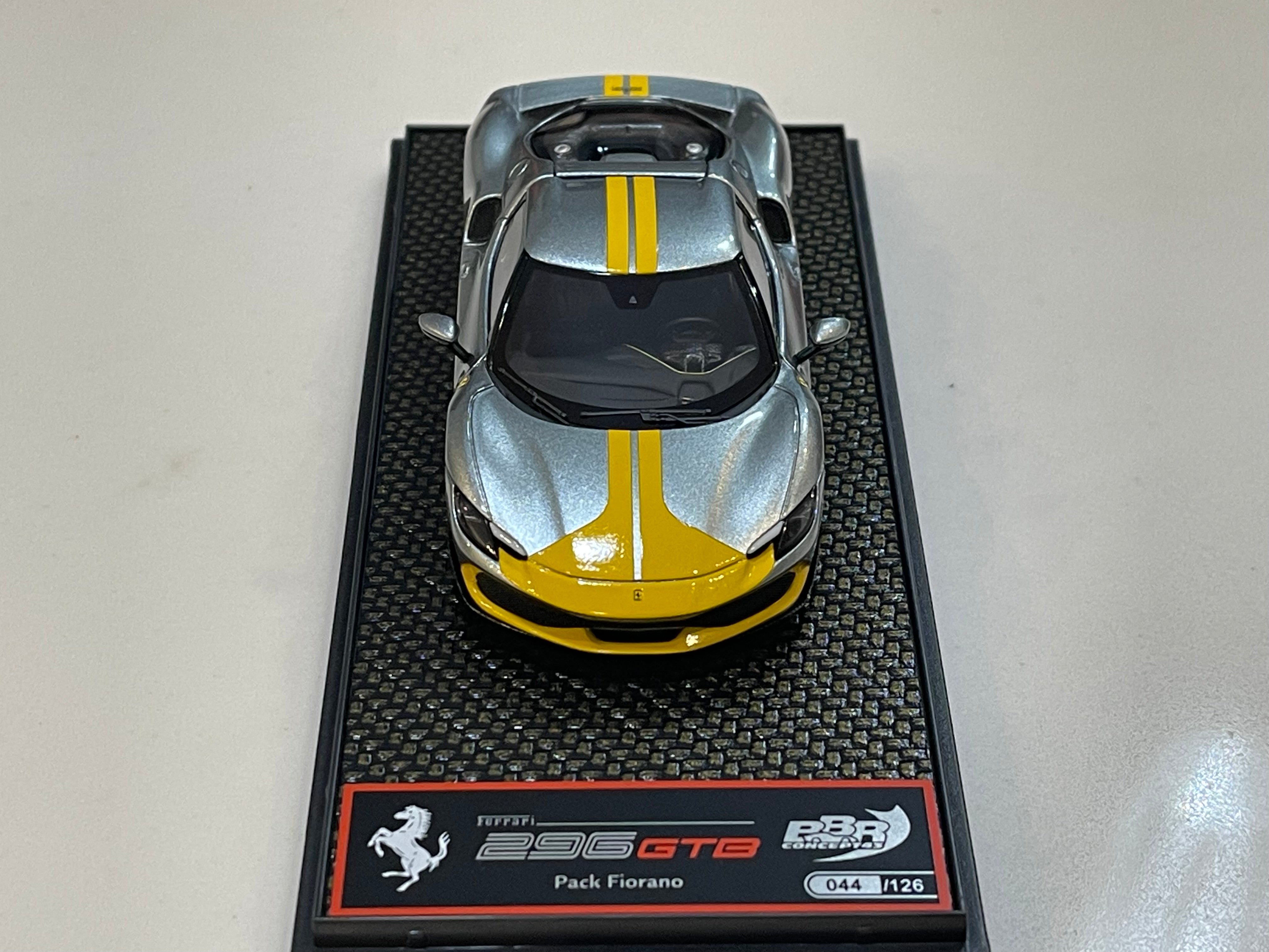 BBR 1/43 Ferrari 296 GTB Assetto Fiorano 2021 Grigio Coburn BBRC265A