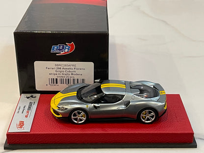 BBR 1/43 Ferrari 296 GTB Assetto Fiorano 2021 Grigio Coburn BBRC265APRE
