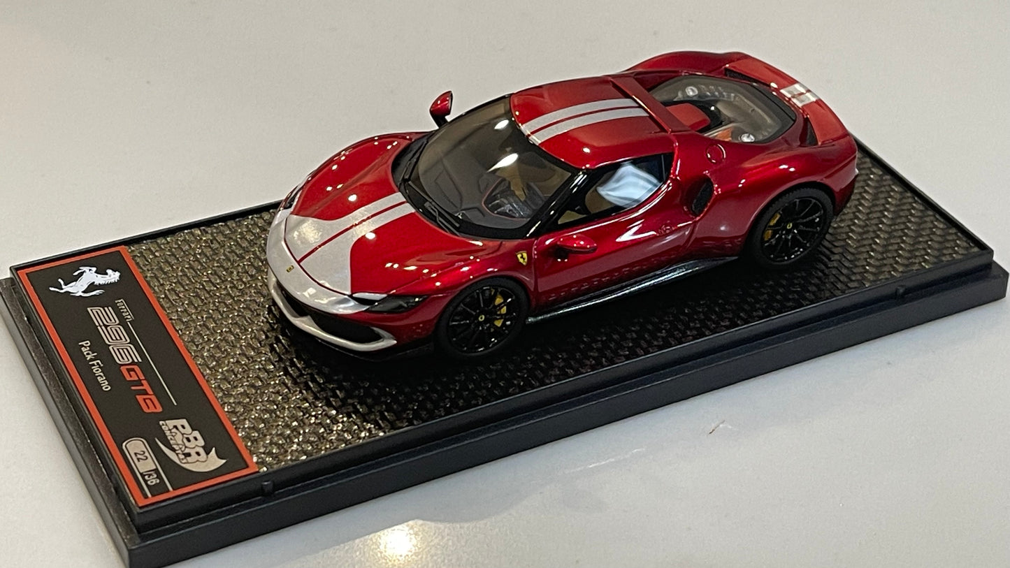 BBR 1/43 Ferrari 296 GTB Assetto Fiorano 2021 Rosso Fuoco BBRC265D
