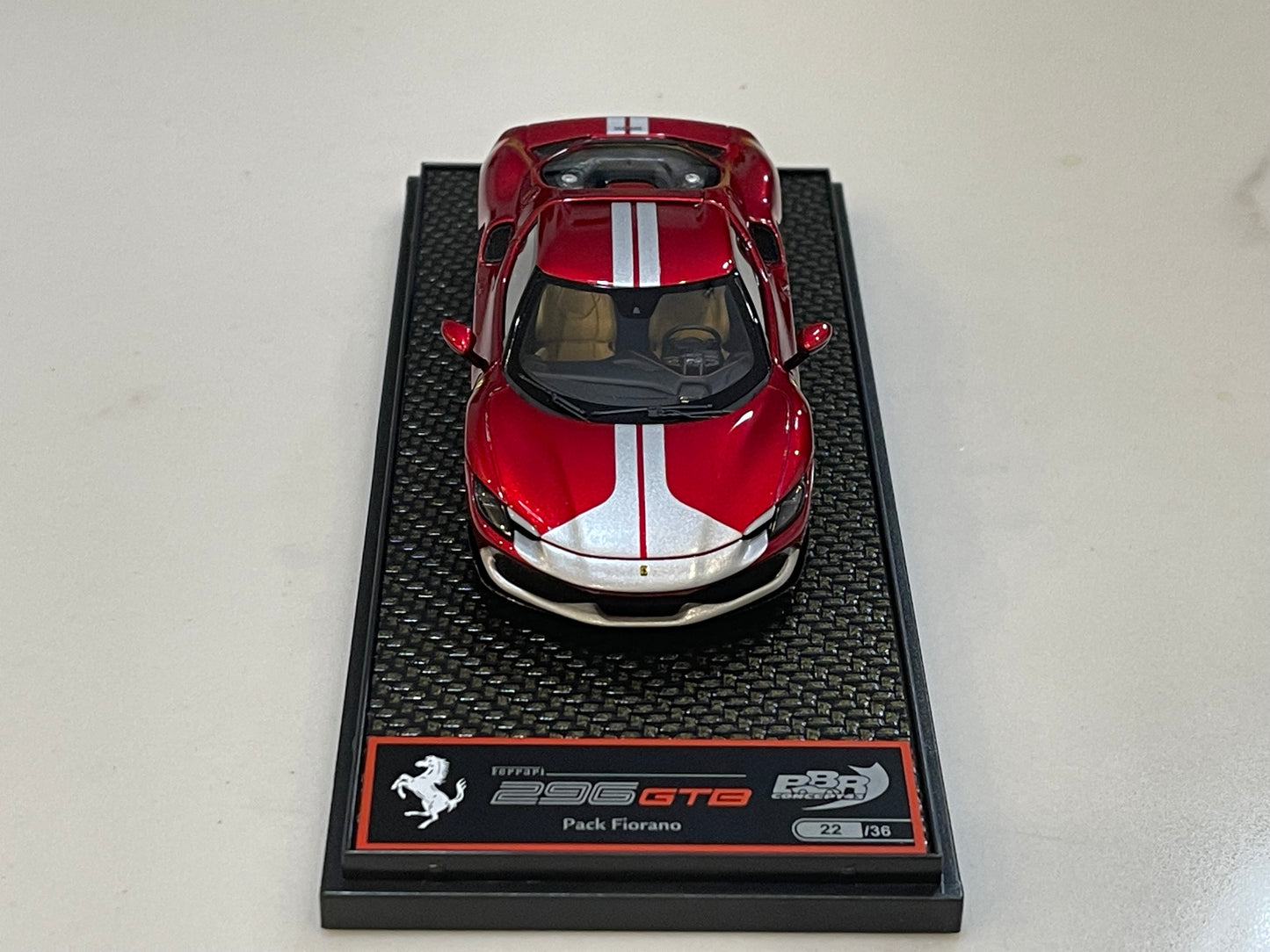 BBR 1/43 Ferrari 296 GTB Assetto Fiorano 2021 Rosso Fuoco BBRC265D