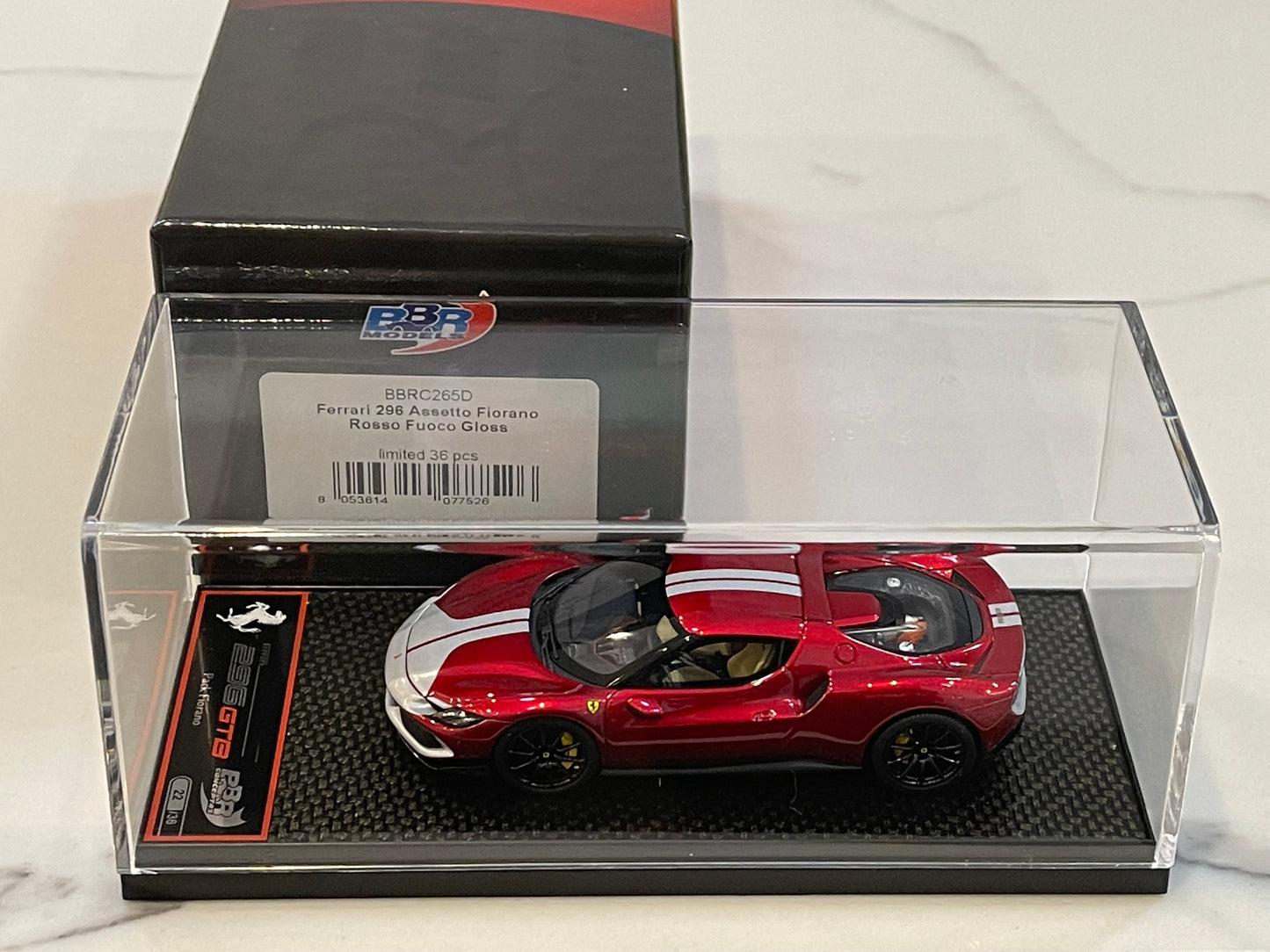 BBR 1/43 Ferrari 296 GTB Assetto Fiorano 2021 Rosso Fuoco BBRC265D