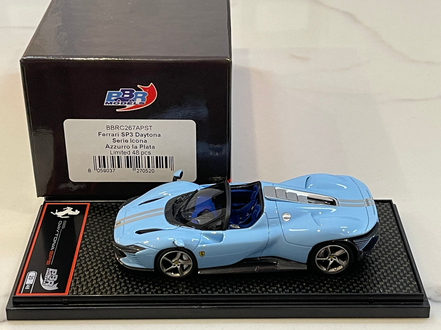 BBR 1/43 Ferrari SP3 Daytona 2023 Azzurro La Plata BBRC267APST