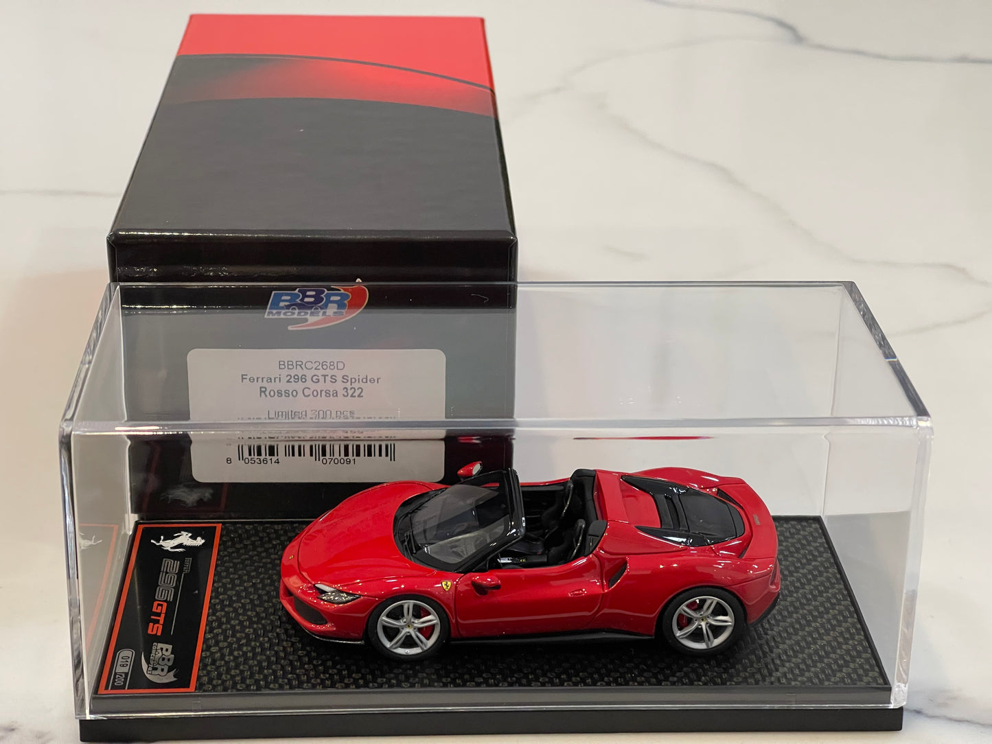 BBR 1/43 Ferrari 296 GTS 2021 Rosso Corsa BBRC268D