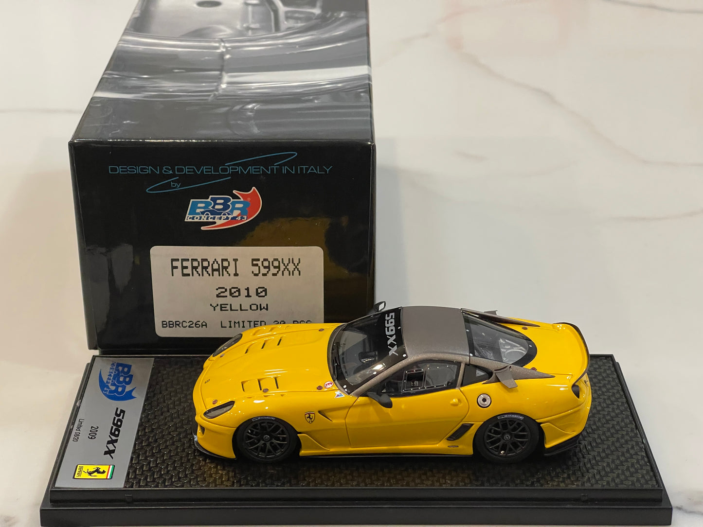 BBR 1/43 Ferrari 599XX 2010 Yellow BBRC26A