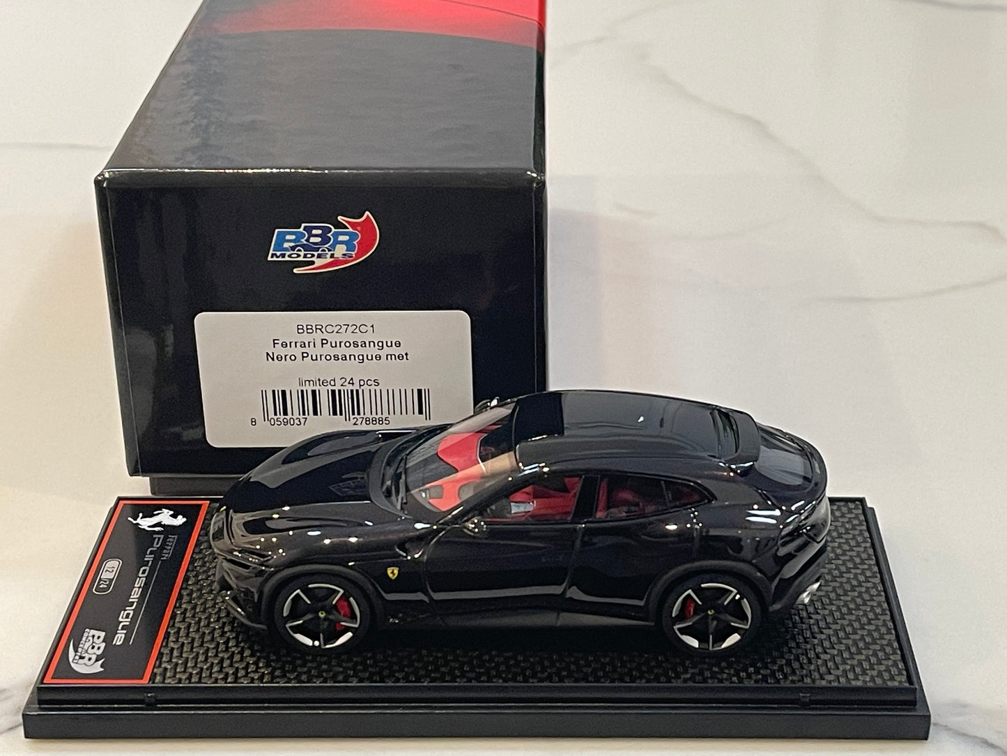 BBR 1/43 Ferrari Purosangue 2024 Nero Purosangue Met. BBRC272C1