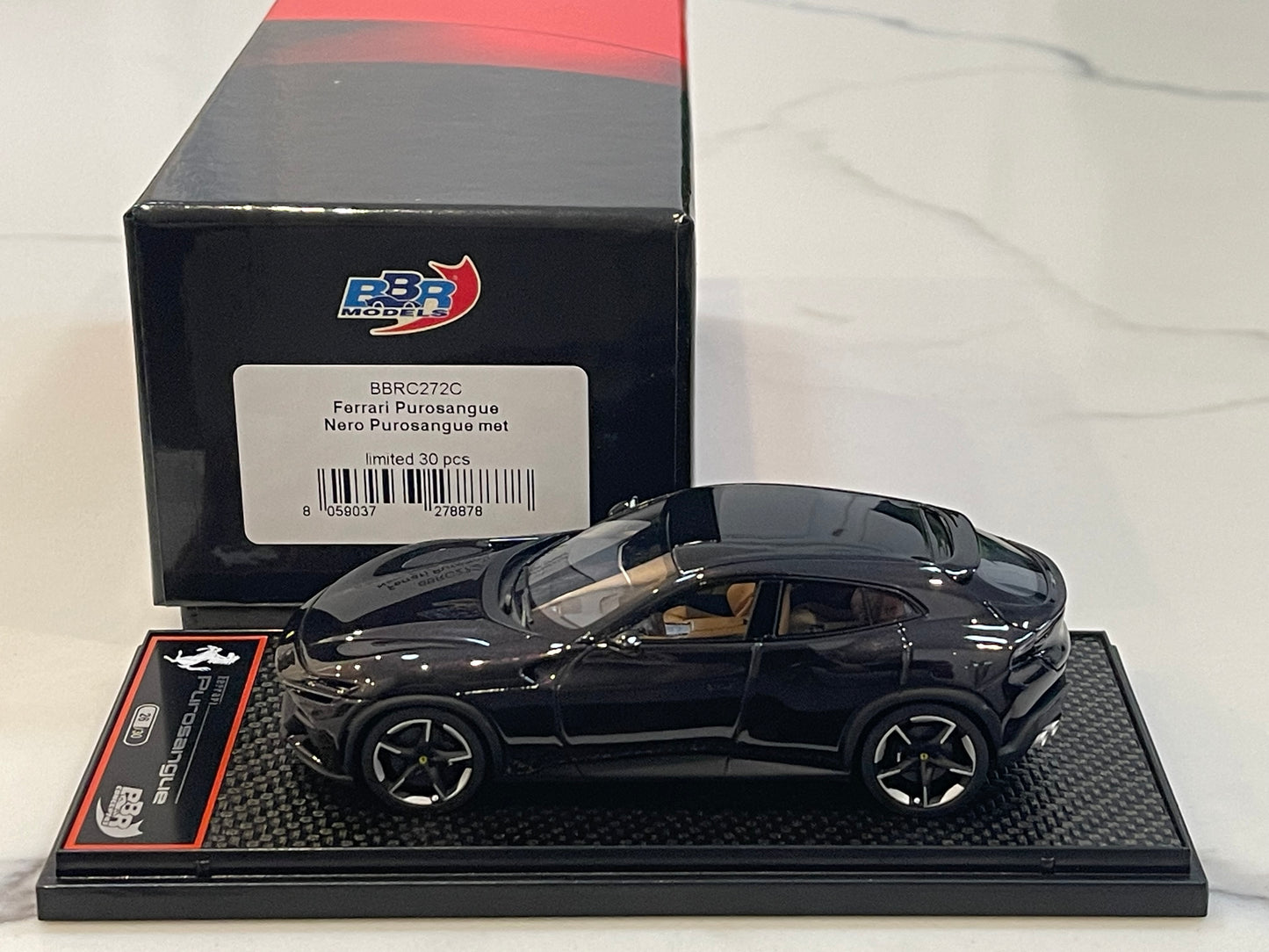 BBR 1/43 Ferrari Purosangue 2024 Nero Purosangue Met. BBRC272C