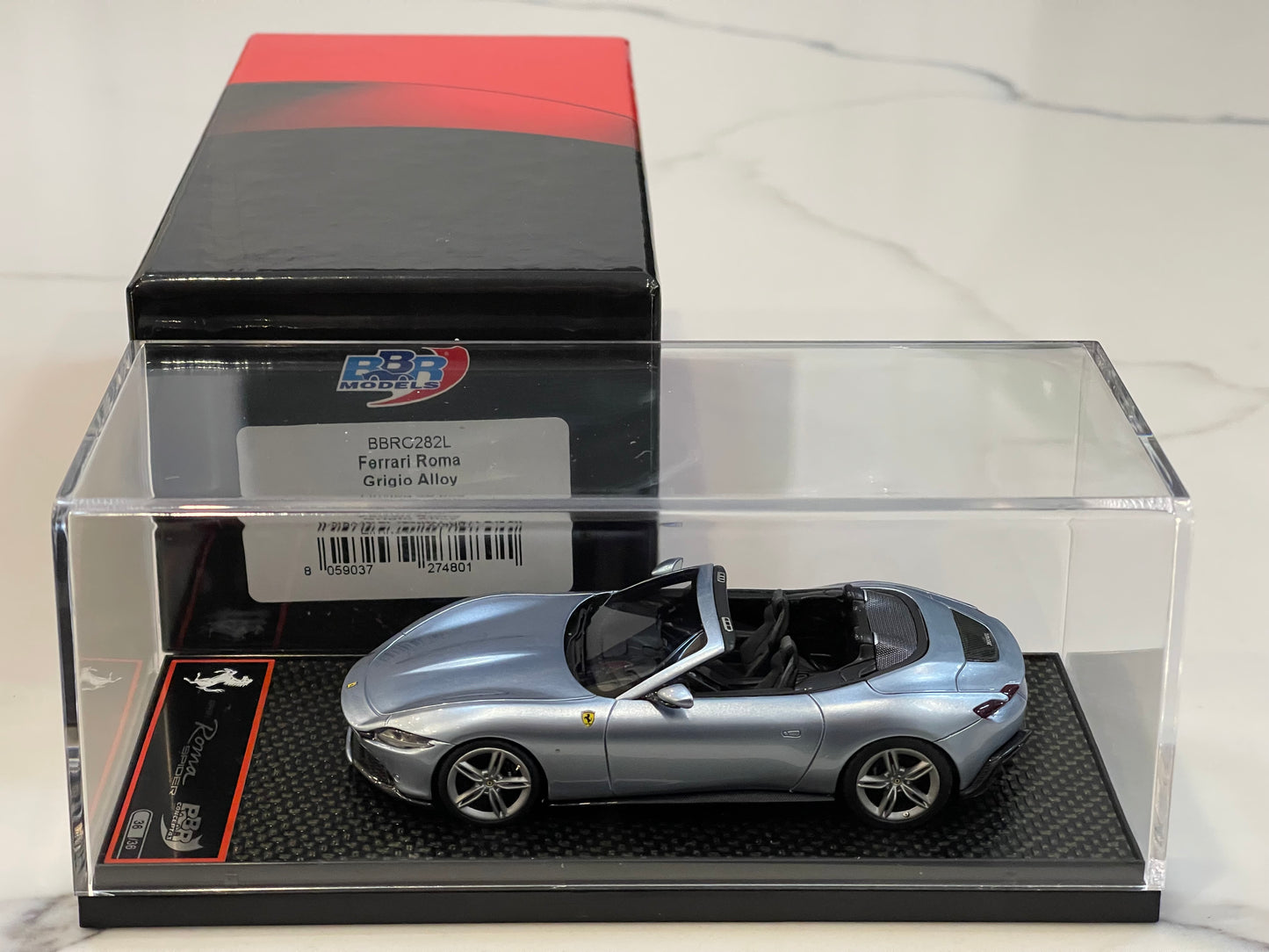 BBR 1/43 Ferrari Roma Spider 2023 Grigio Alloy BBRC282L