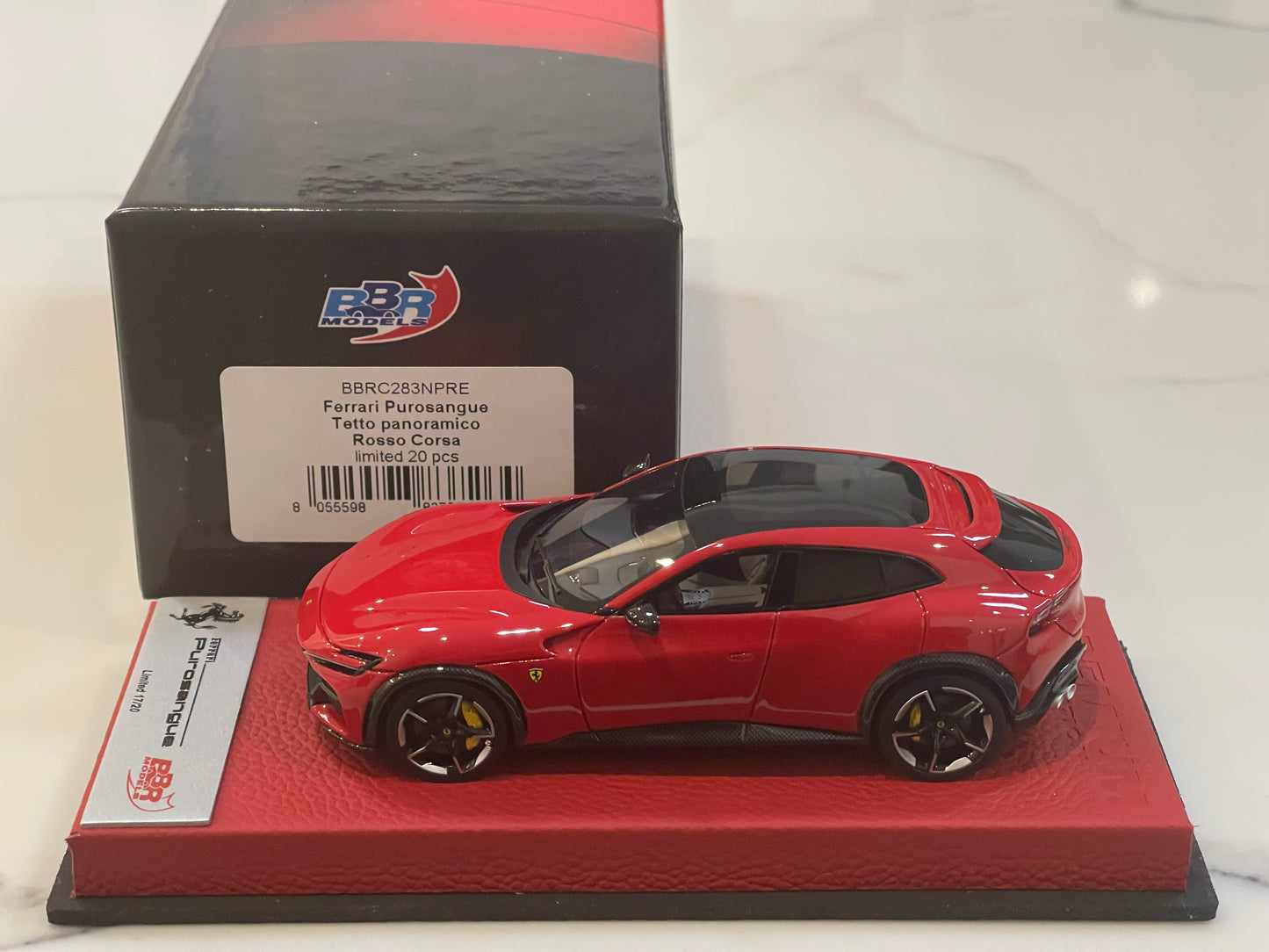 BBR 1/43 Ferrari Purosangue 2024 Panoramic Roof Rosso Corsa BBRC283NPRE