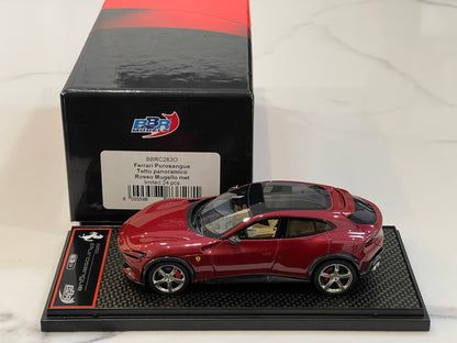 BBR 1/43 Ferrari Purosangue 2024 Panoramic Roof Rosso Mugello Met. BBRC283O