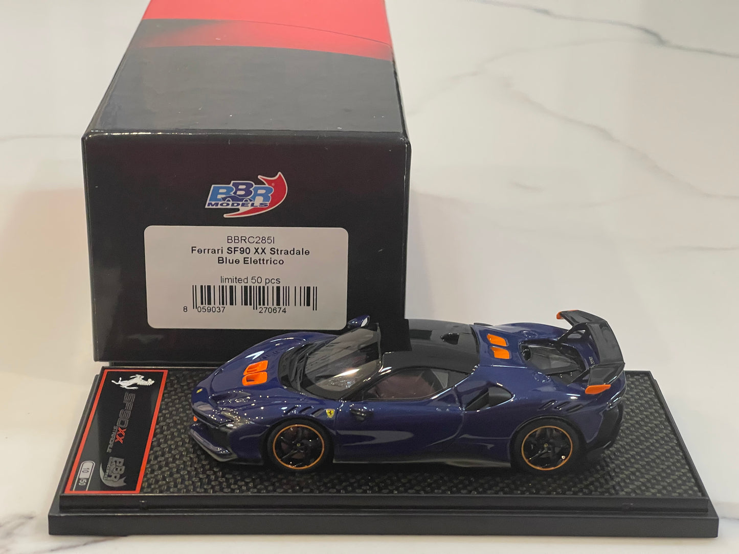 BBR 1/43 Ferrari SF90XX Stradale 2024 Blue Elettrico BBRC285I