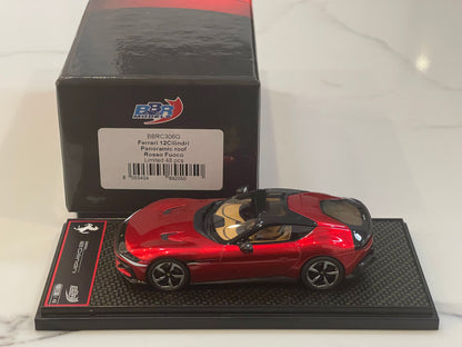 BBR 1/43 Ferrari 12Cilindri Panoramic Roof 2025 Rosso Fuoco BBRC306G