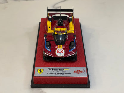 BBR 1/43 Ferrari 499P 24HR Le Mans 2025 Dark Red No. 50 BBRC325APRE