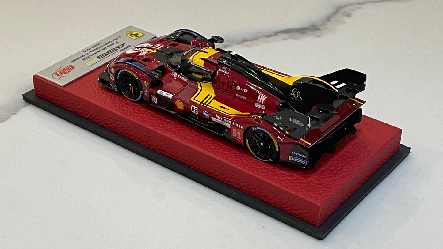 BBR 1/43 Ferrari 499P 24HR Le Mans 2025 Dark Red No. 51 BBRC325BPRE