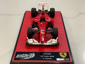 BBR 1/43 Ferrari F10 GP Monza 2010 F. Alonso F1 Red No. 8 BBRC50A2