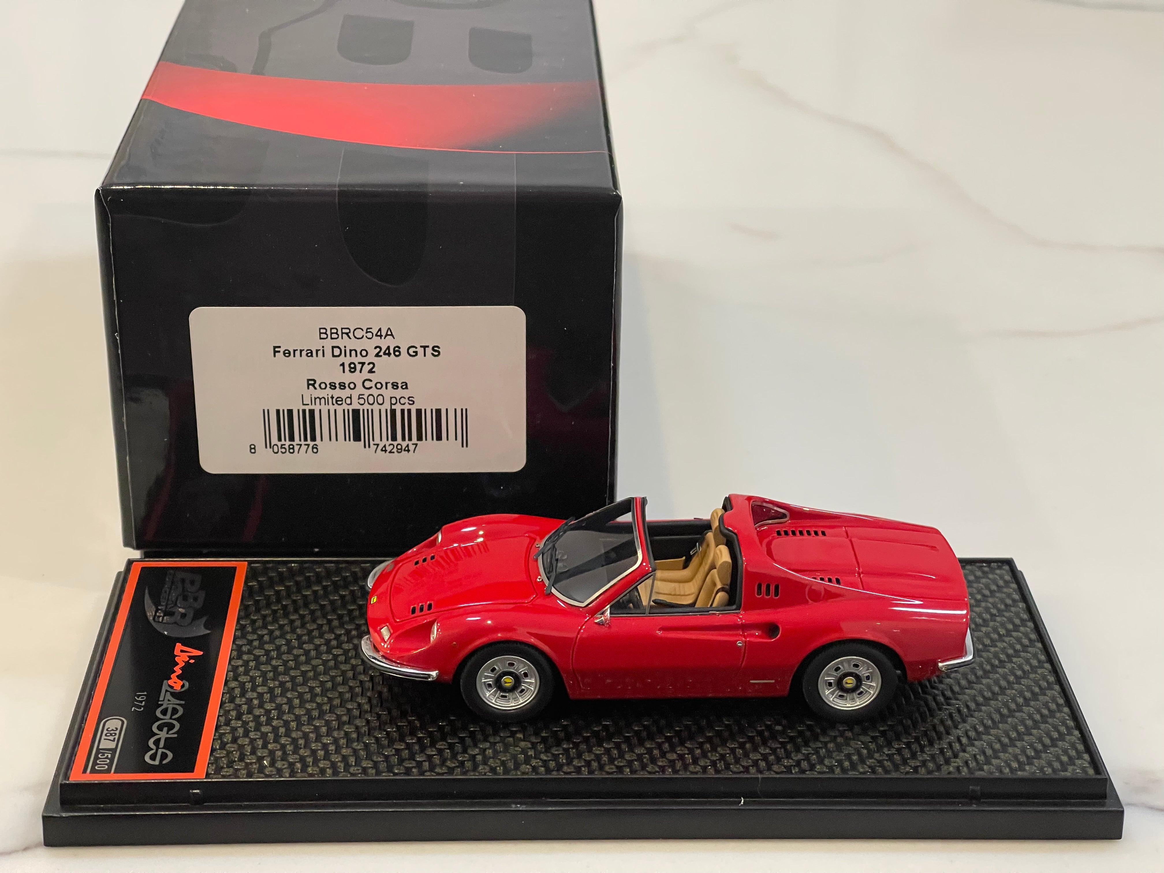 BBR 1/43 Ferrari Dino 246 GTS 1972 Red BBRC54A – Paddock Collection