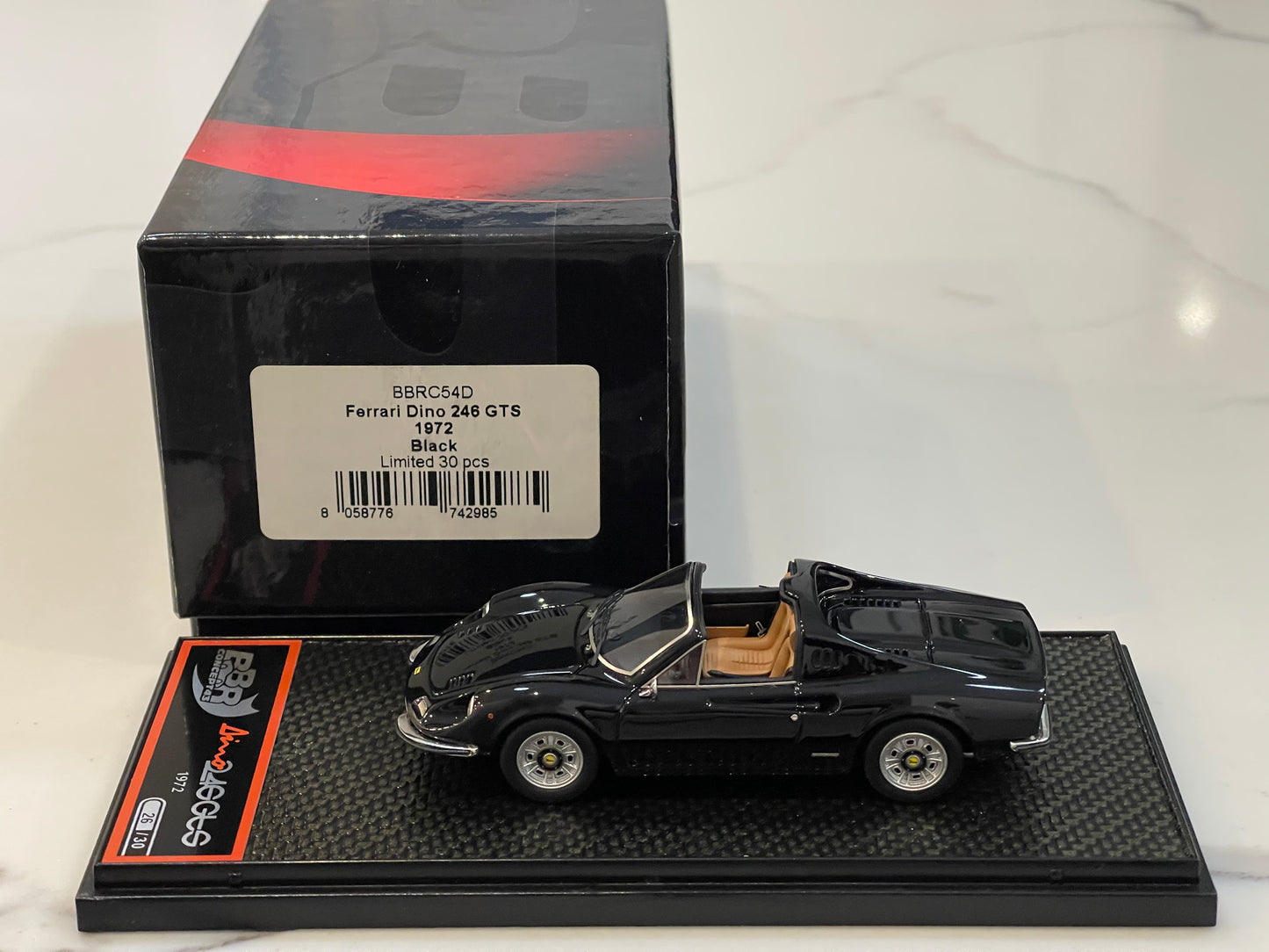 BBR 1/43 Ferrari Dino 246 GTS 1972 Black BBRC54D