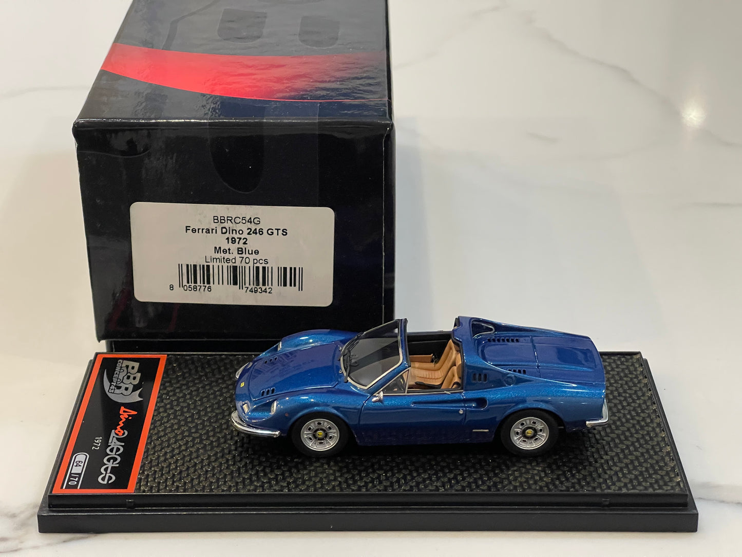 BBR 1/43 Ferrari Dino 246 GTS 1972 Met. Blue BBRC54G