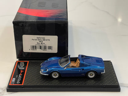 BBR 1/43 Ferrari Dino 246 GTS 1972 Met. Blue BBRC54G