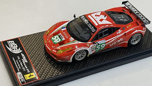 BBR 1/43 Ferrari 458 Italia GT2 24 Hours Le Mans 2011 Red No. 59 BBRC63