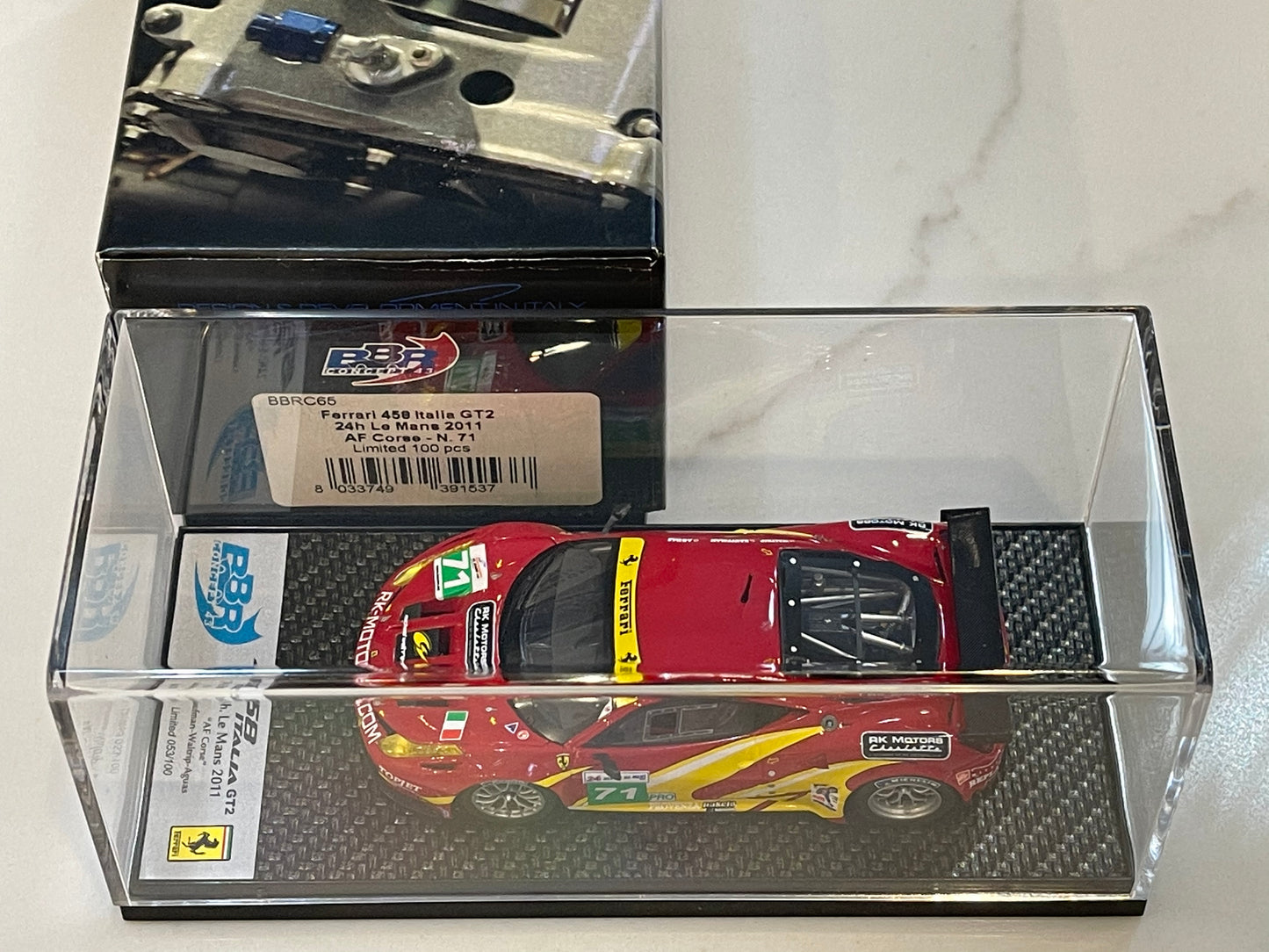 BBR 1/43 Ferrari 458 Italia GT2 24 Hours Le Mans 2011 Red No. 71 BBRC65