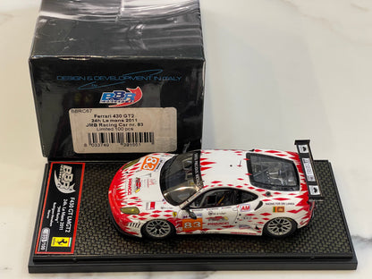 BBR 1/43 Ferrari 430 GT2 24 Hours Le Mans 2011 White No. 83 BBRC67