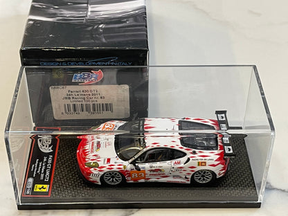 BBR 1/43 Ferrari 430 GT2 24 Hours Le Mans 2011 White No. 83 BBRC67