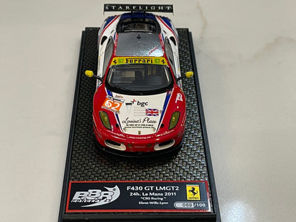 BBR 1/43 Ferrari 430 GT2 24 Hours Le Mans 2011 White No. 62 BBRC69