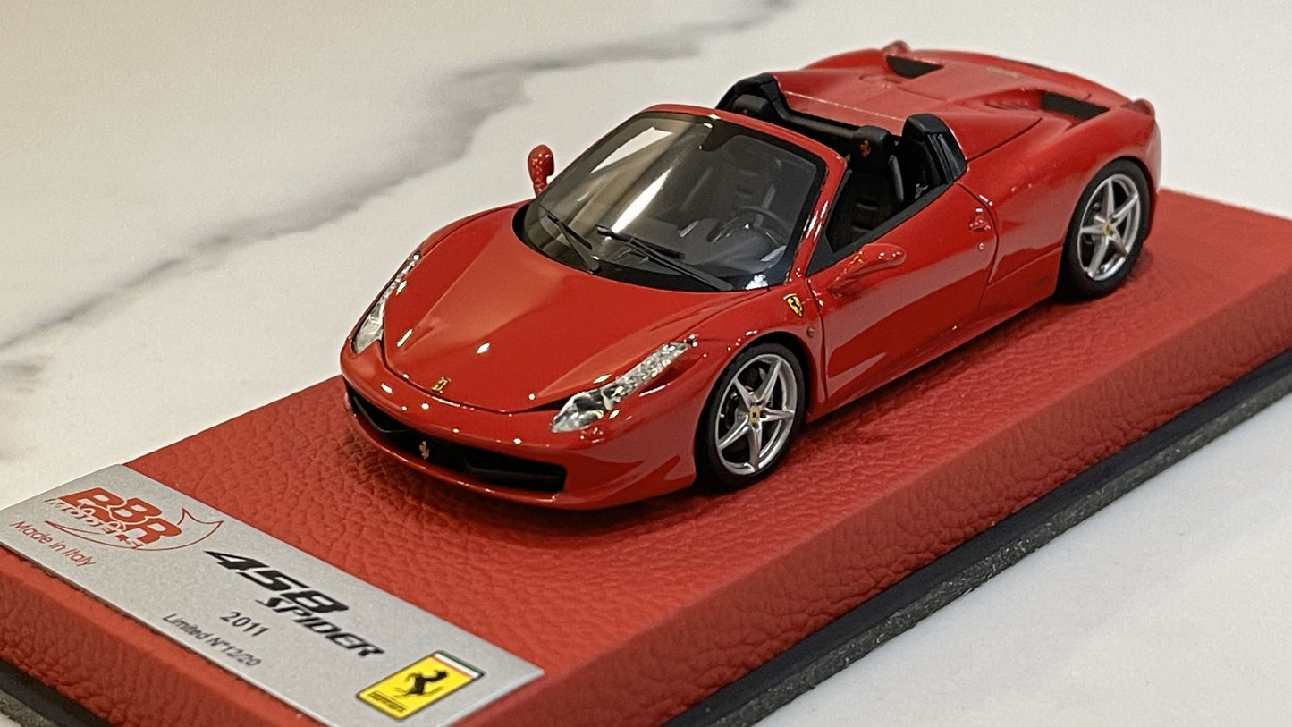 BBR 1/43 Ferrari 458 Italia Spider 2011 Red BBRC70APRE