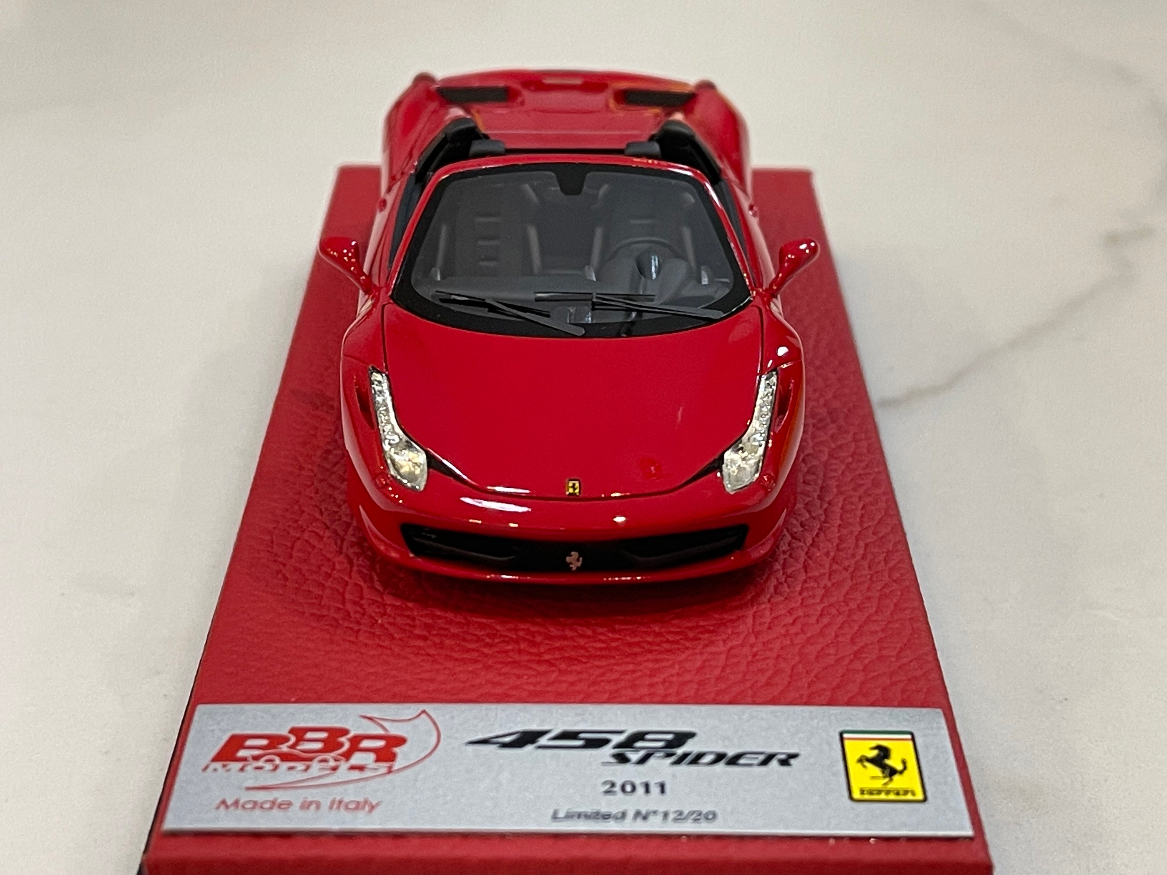 BBR-MODELS P18102SA Scale 1/18 | FERRARI 458 ITALIA SPECIALE A SPIDER 2014 - CON VETRINA - WITH BBR-MODELS P18102SA Scale 1/18 | FERRARI 458 ITALIA SPECIALE A SPIDER 2014 - CON VETRINA - WITH