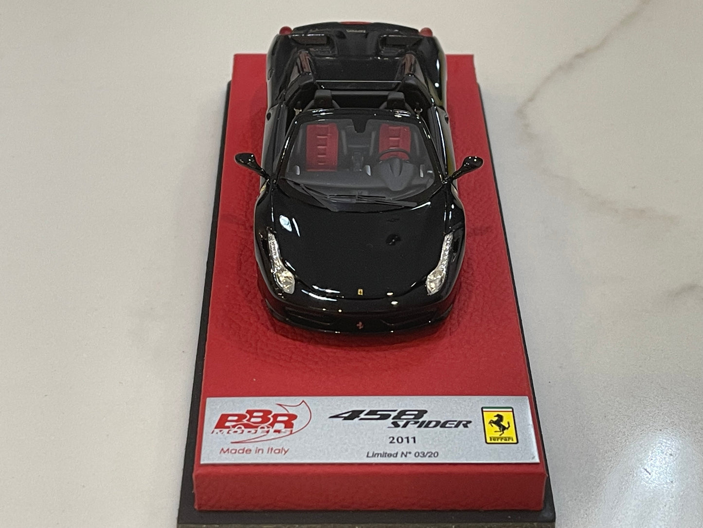 BBR 1/43 Ferrari 458 Italia Spider 2011 Black BBRC70DPRE