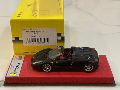 BBR 1/43 Ferrari 458 Italia Spider 2011 Black BBRC70DPRE