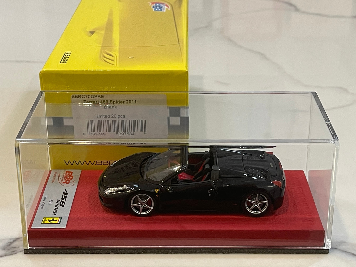 BBR 1/43 Ferrari 458 Italia Spider 2011 Black BBRC70DPRE