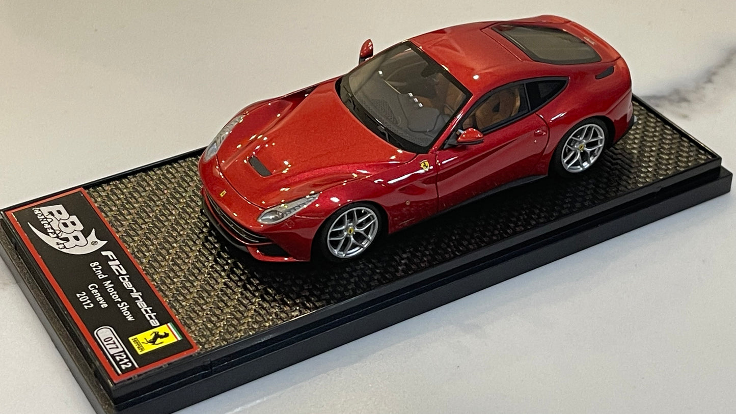 BBR 1/43 Ferrari F12 Berlinetta Geneva Auto Show 2012 Rosso Berlinetta BBRC77A