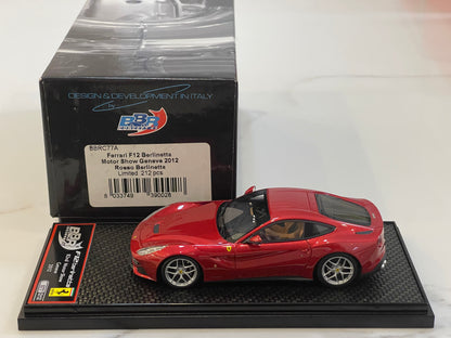 BBR 1/43 Ferrari F12 Berlinetta Geneva Auto Show 2012 Rosso Berlinetta BBRC77A