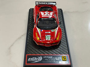 BBR 1/43 Ferrari 458 Italia GT2 GTE Pro 24 Hours Le Mans 2012 Red No. 59 BBRC96