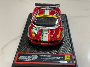 BBR 1/43 Ferrari 458 Italia GT2 GTE Pro 24 Hours Le Mans 2012 Red No. 71 BBRC99