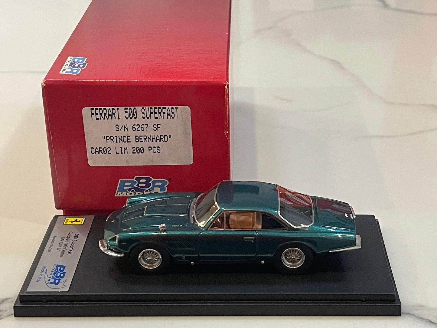 BBR 1/43 Ferrari 500 Superfast 06267SF Prince Bernhard 1964 Met. Green CAR02