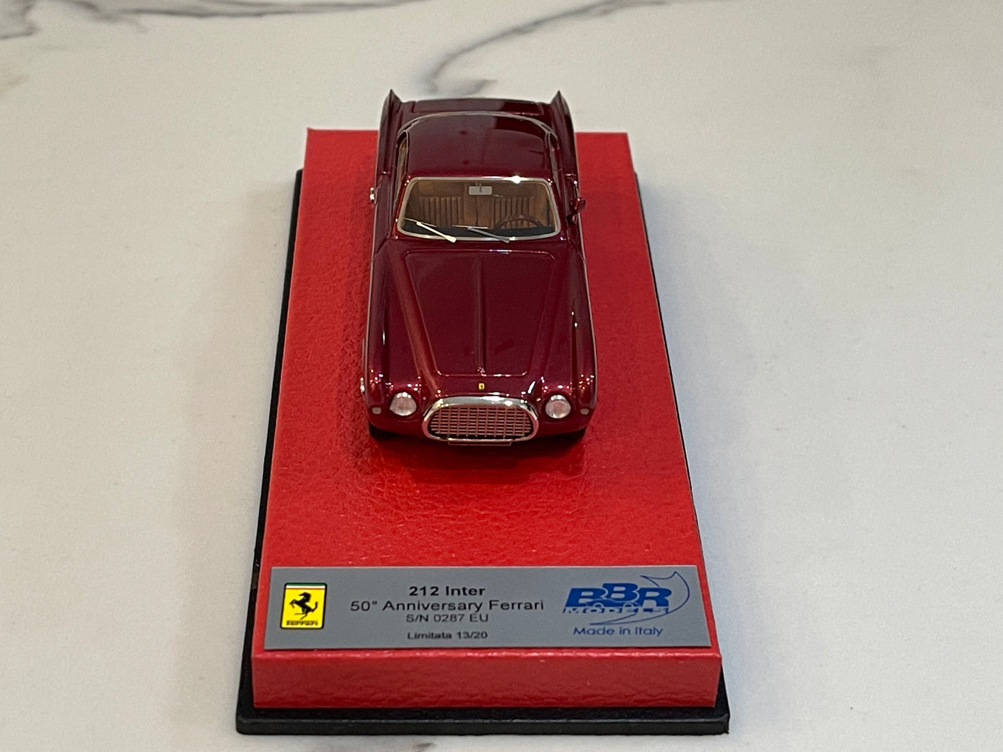 BBR 1/43 Ferrari 212 Inter Vignale Coupe 0287EU 1953 Dark Red BBRCAR03B