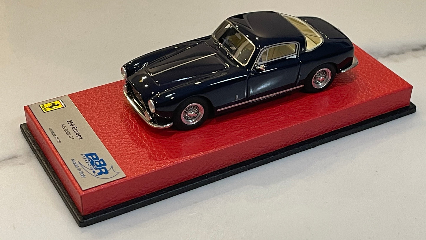 BBR 1/43 Ferrari 250 Europa 0389GT 1955 Dark Blue CAR06D