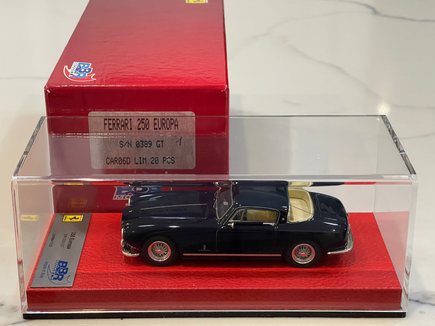 BBR 1/43 Ferrari 250 Europa 0389GT 1955 Dark Blue CAR06D