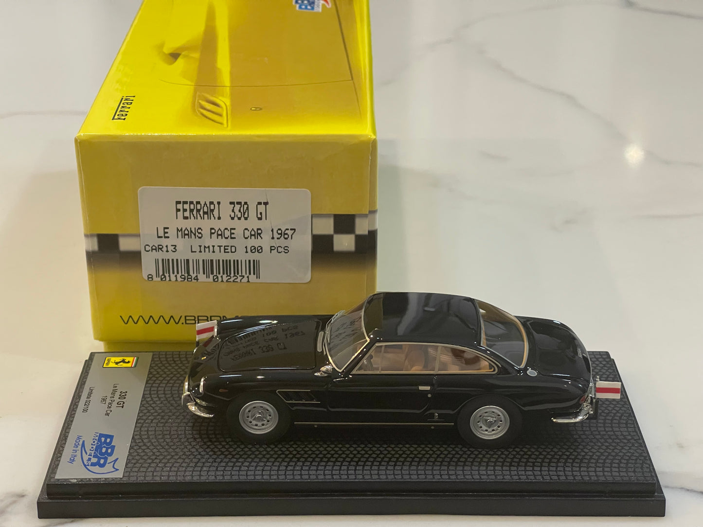 BBR 1/43 Ferrari 330 GT 2+2 Pace Car Le Mans 1967 Black CAR13