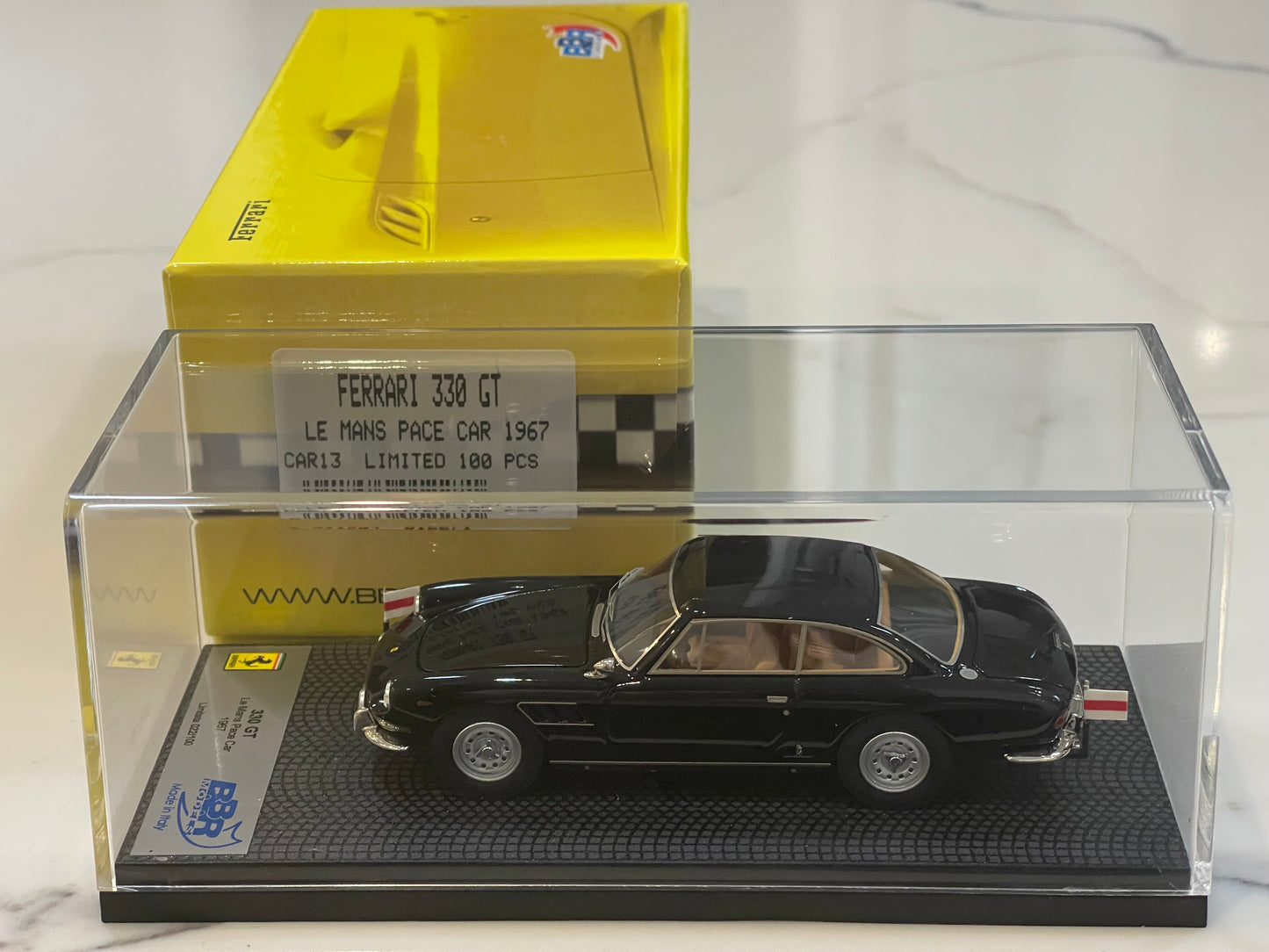 BBR 1/43 Ferrari 330 GT 2+2 Pace Car Le Mans 1967 Black CAR13
