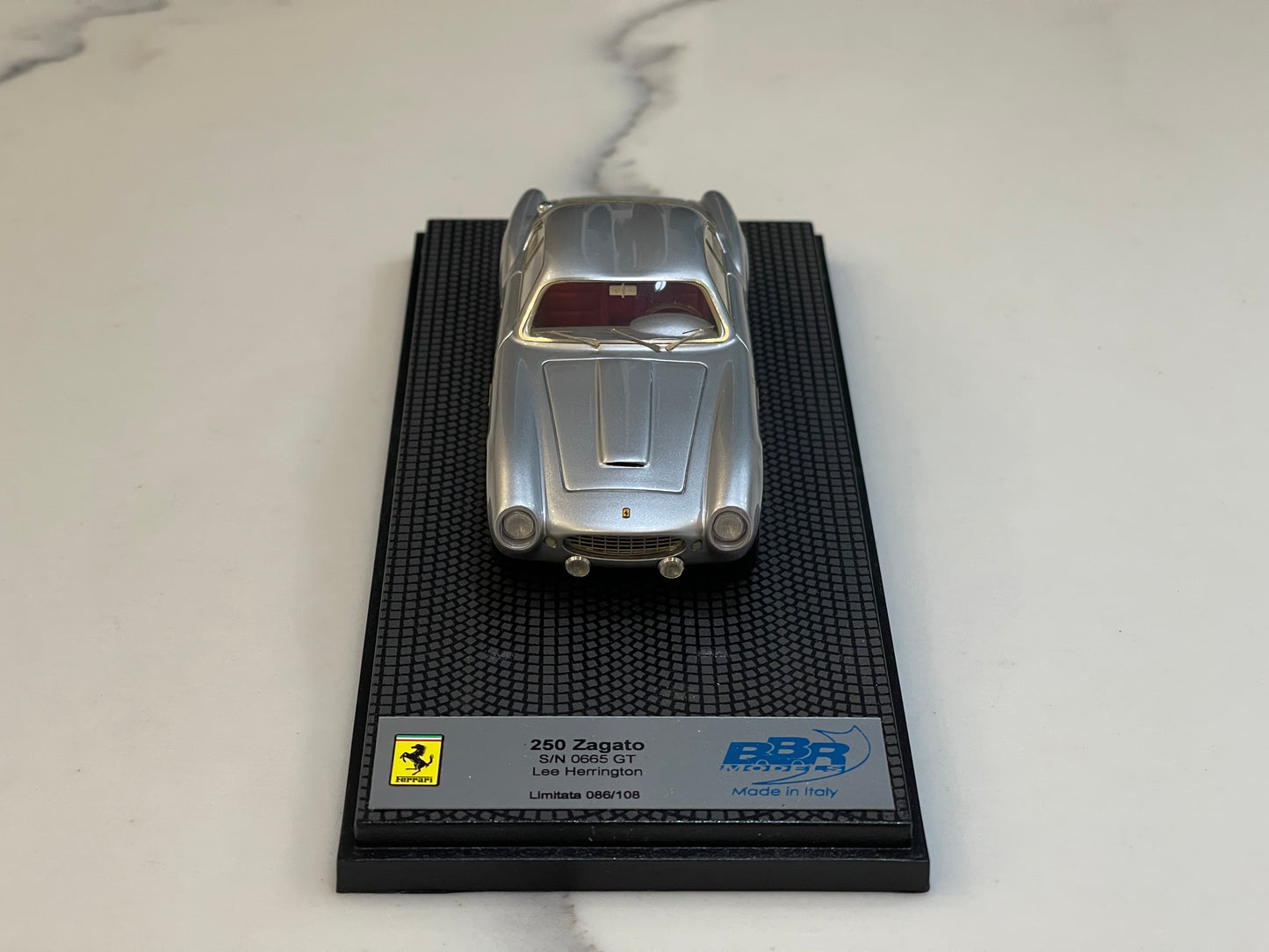 BBR 1/43 Ferrari 250 GT Zagato 0665GT 1957 Silver CAR14