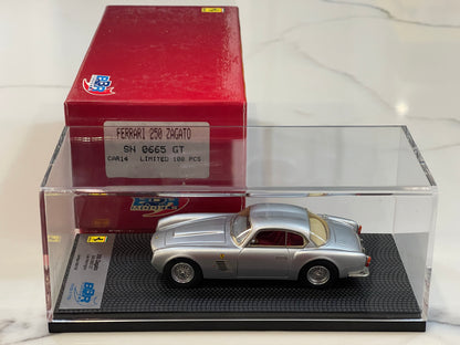 BBR 1/43 Ferrari 250 GT Zagato 0665GT 1957 Silver CAR14