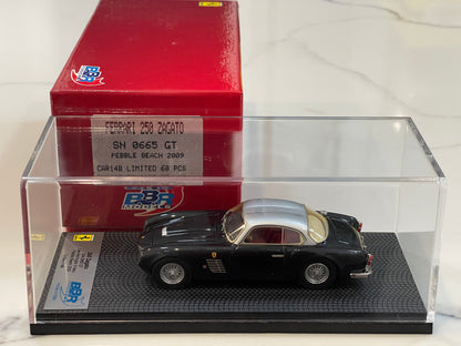 BBR 1/43 Ferrari 250 GT Zagato 0665GT 1957 Black/Silver CAR14B