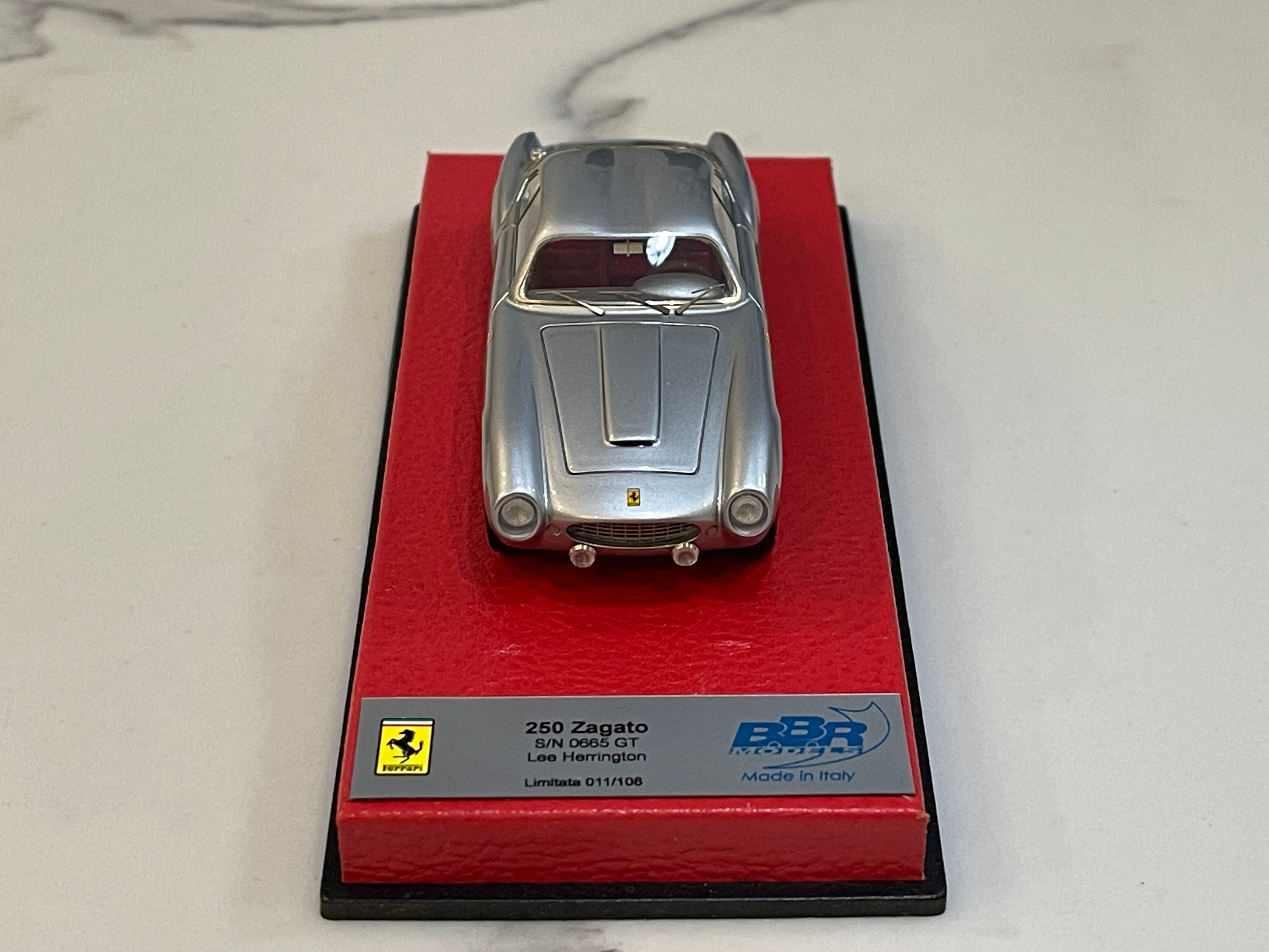 BBR 1/43 Ferrari 250 GT Zagato 0665GT 1957 Silver CAR14LB