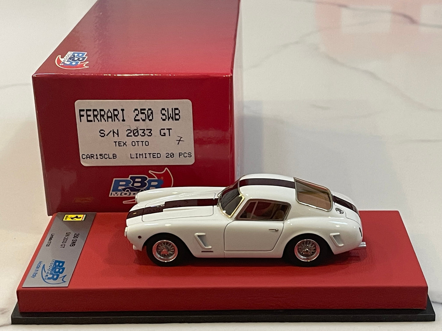 BBR 1/43 Ferrari 250 GT SWB 2033GT 1960 White CAR15CLB