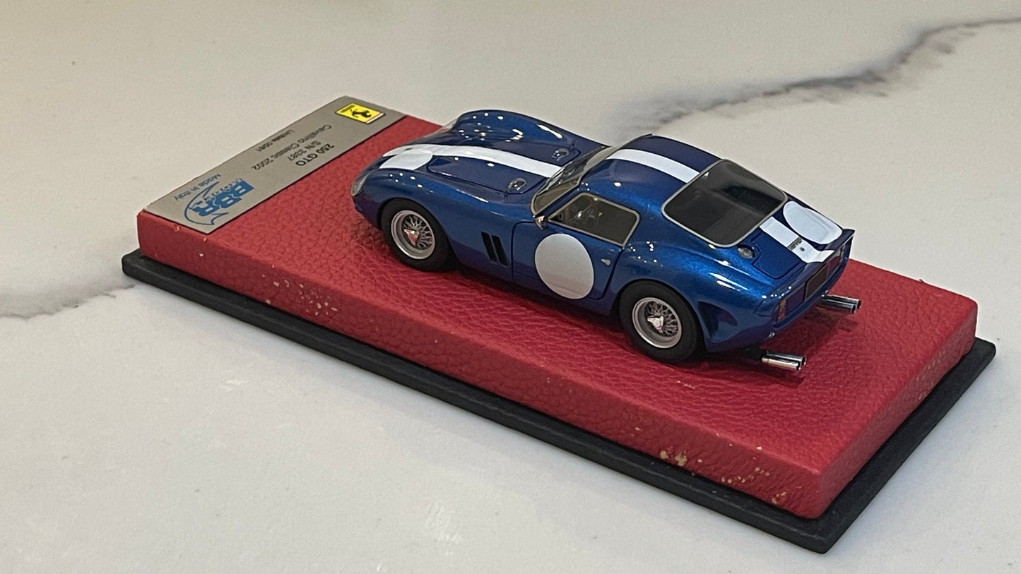 BBR 1/43 Ferrari 250 GTO 3387GT Cavallino Classic 1962 Blue/White BBRCAR16A2