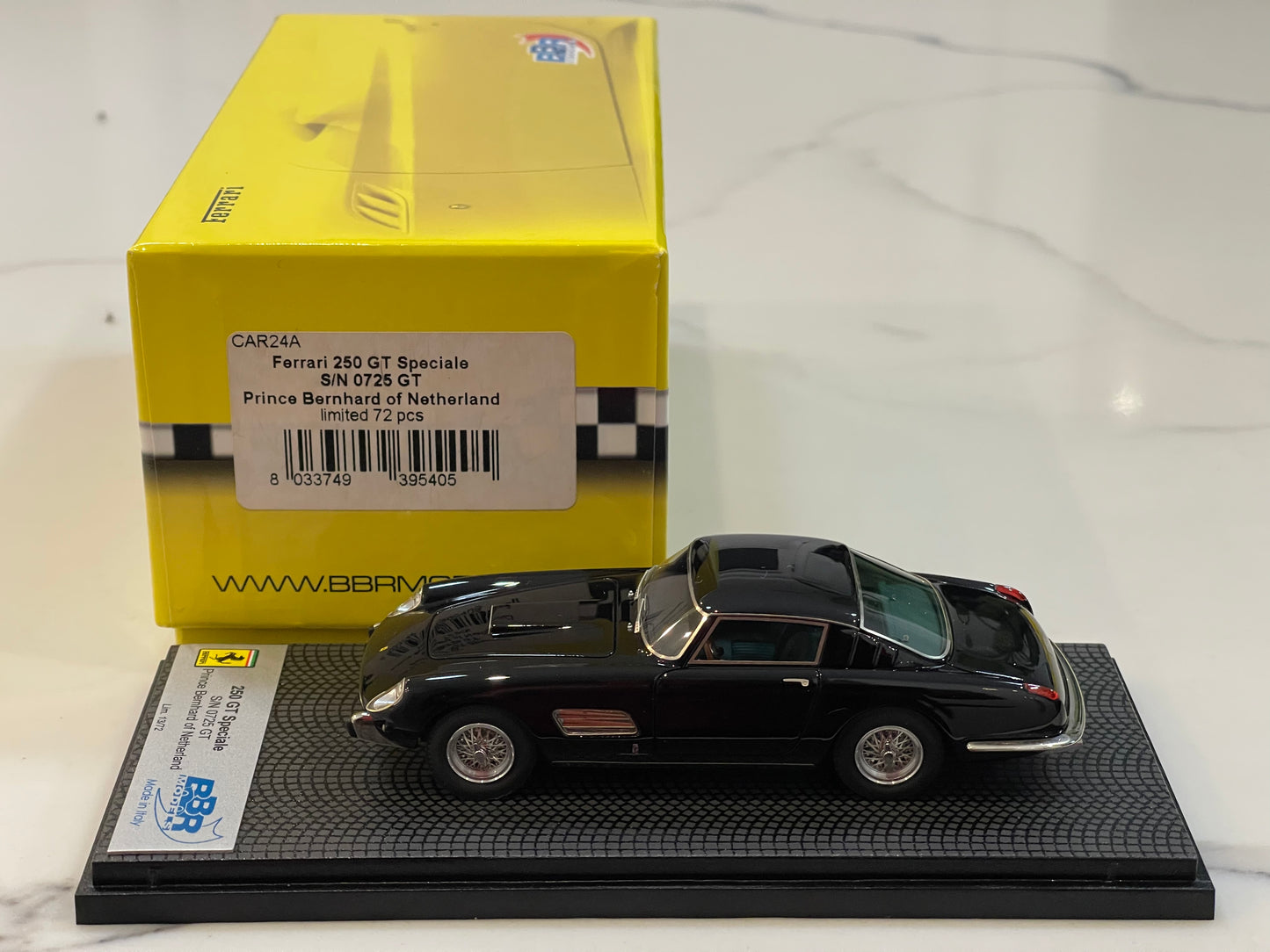 BBR 1/43 Ferrari 250 GT Speciale 0725GT Prince Bernhard of Holland  1957 Black CAR24A