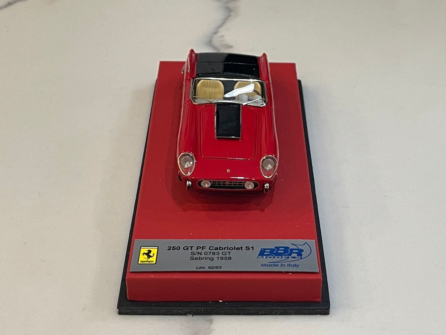 BBR 1/43 Ferrari 250 GT PH Cabriolet Series I 0783GT 1958 Red/Black CAR25LB